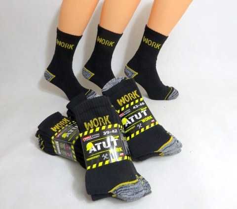 9par Skarpety MĘSKIE ROBOCZE WORK skarpetki do pracy Polskie 43-46 9x