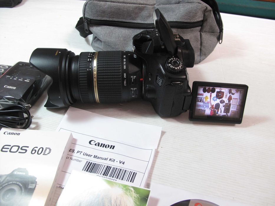 Canon 60D + 18-270 VC (Estabilizador) Tamron 19 mil Disp-Ver descrição