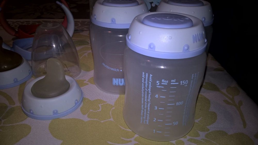 Lote de Biberons NUK Alimentador SARO novo e recargas Mordedores Bebé