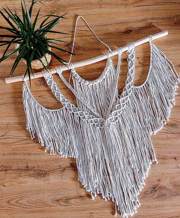 Makrama, dekoracja ścienna, styl boho
