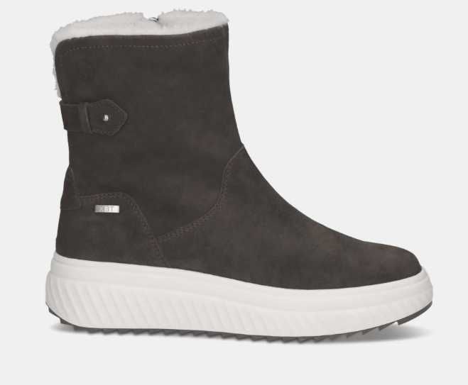 Теплі жіночі черевики caprice / черевики темно-сірого кольору