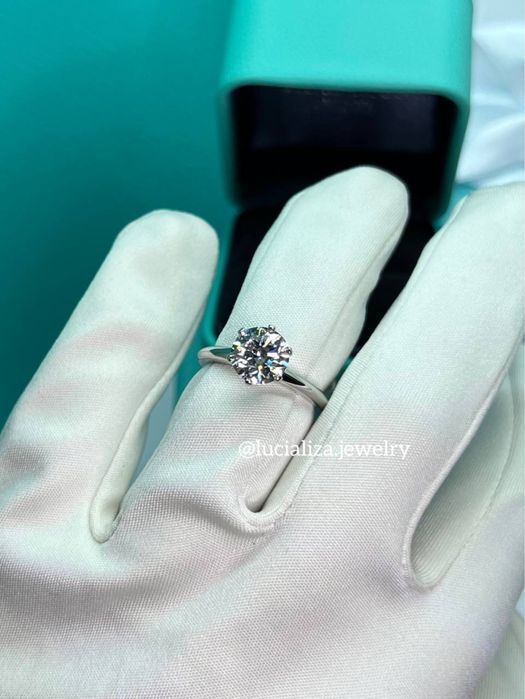 Кольцо в стиле Tiffany Платина 950 Бриллиант 2.00ct