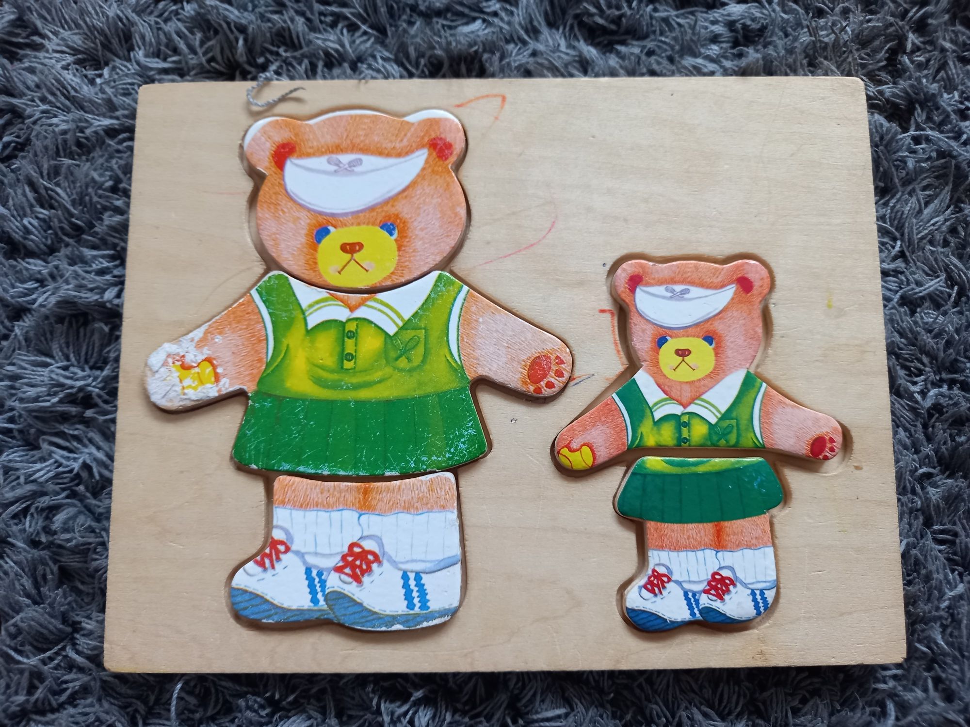 Drewniane puzzle-mama i córka
