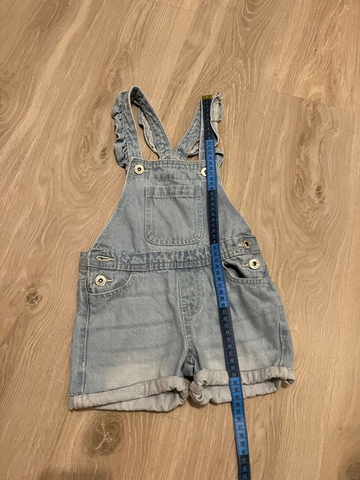 Spodenki jeansowe ogrodniczki 116