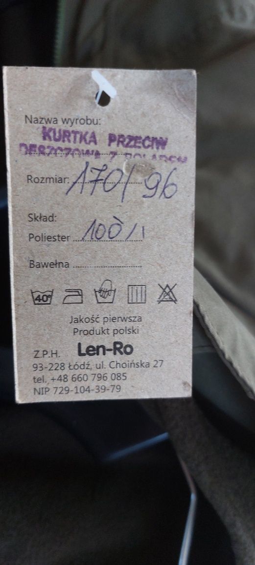 Zestaw kurtka I spodnie ocieplane leśne myśliwskie Len-Ro