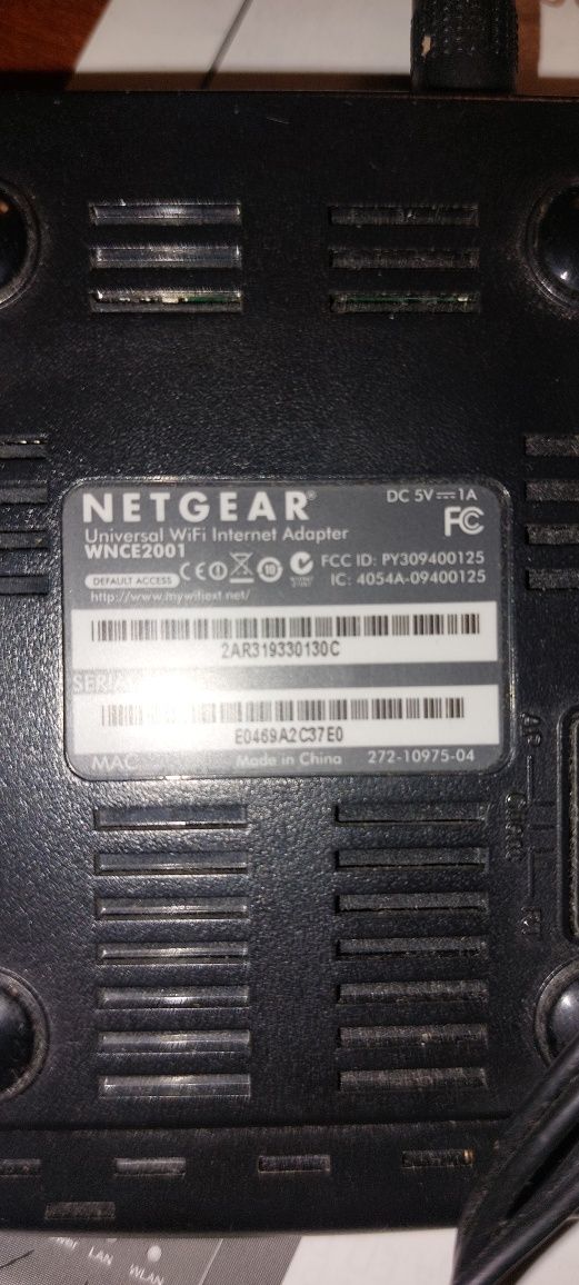 Bezprzewodowy adapter NETGEAR universal wifi Internet adapter WNCE20