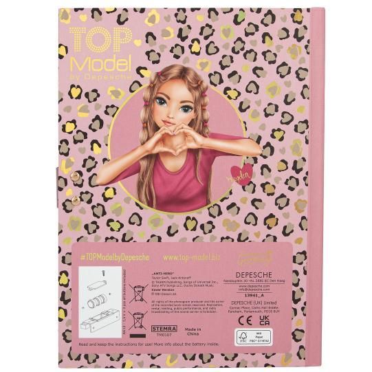 Pamiętnik na kod grający Top Model Leo Heart 13941A Depesche