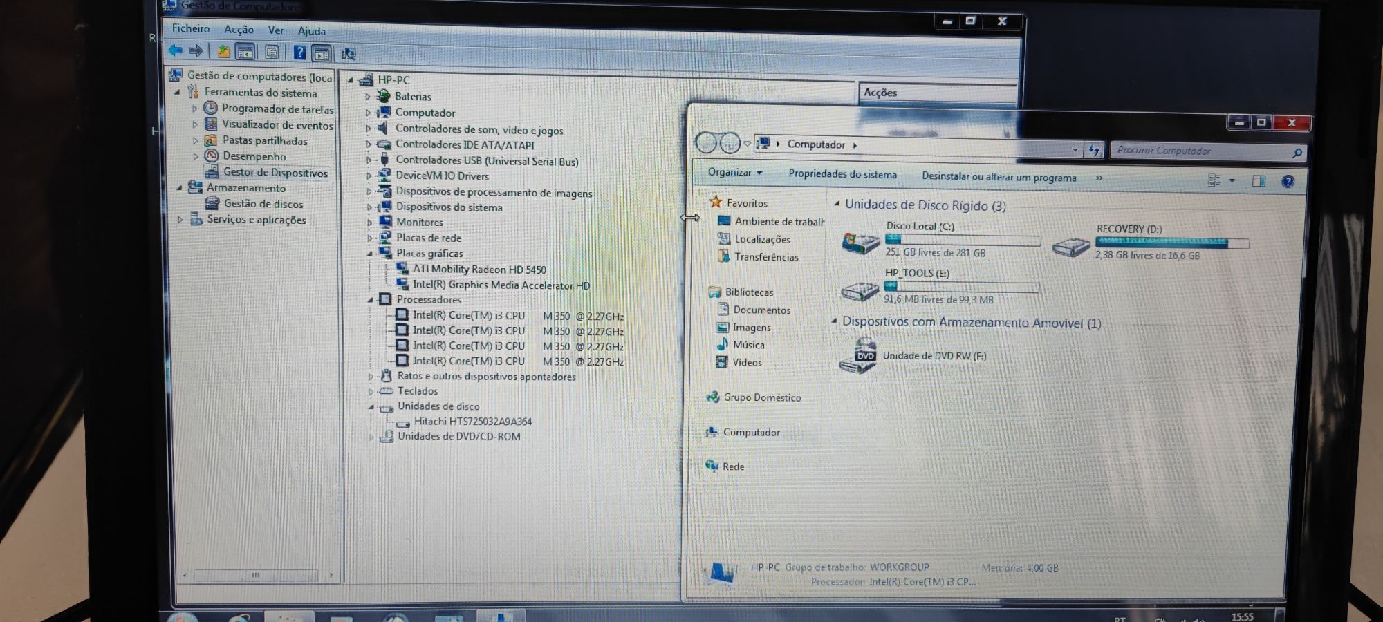 Computador Portátil HP Dv3