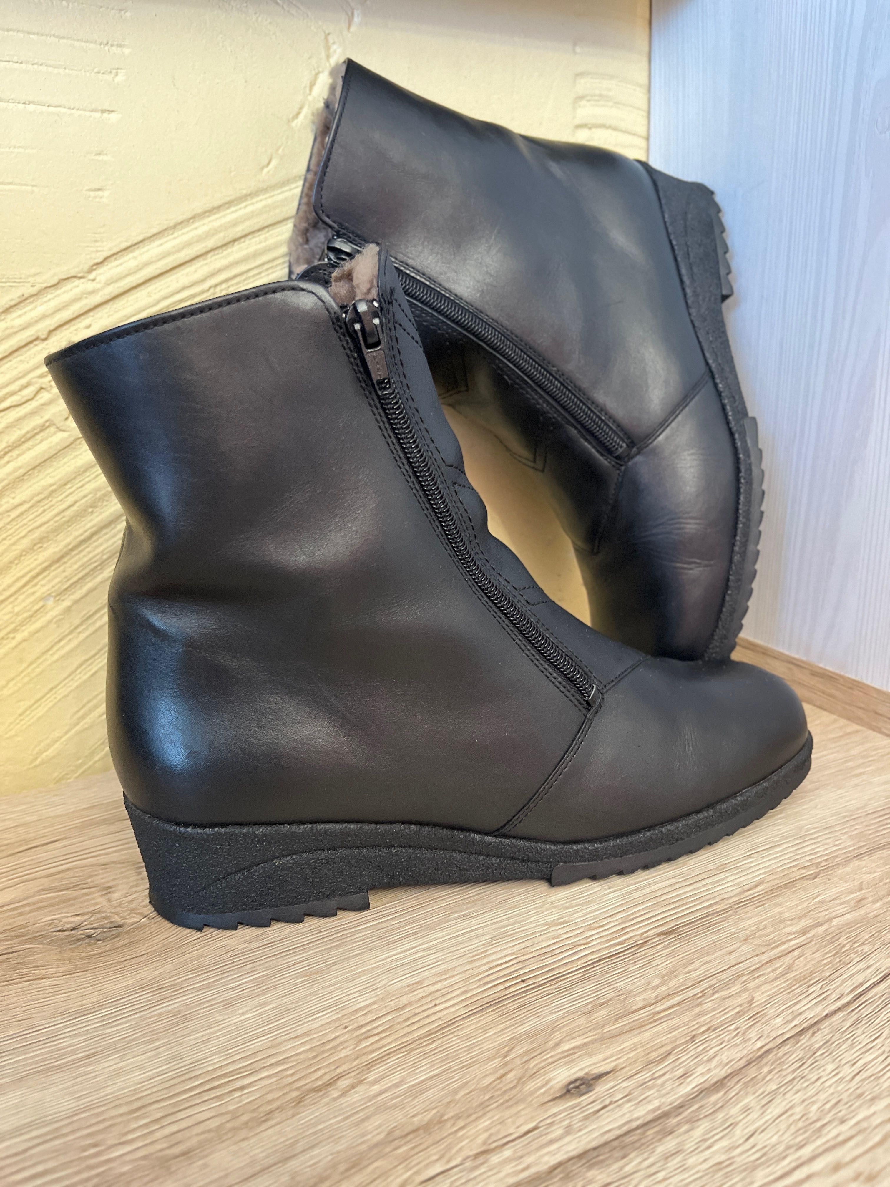 Jenny by Ara skórzane ciepłe botki damskie 39/40