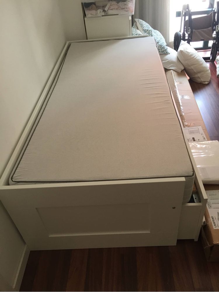 Colchão de espuma firme branco 90x200cm GERESTA IKEA