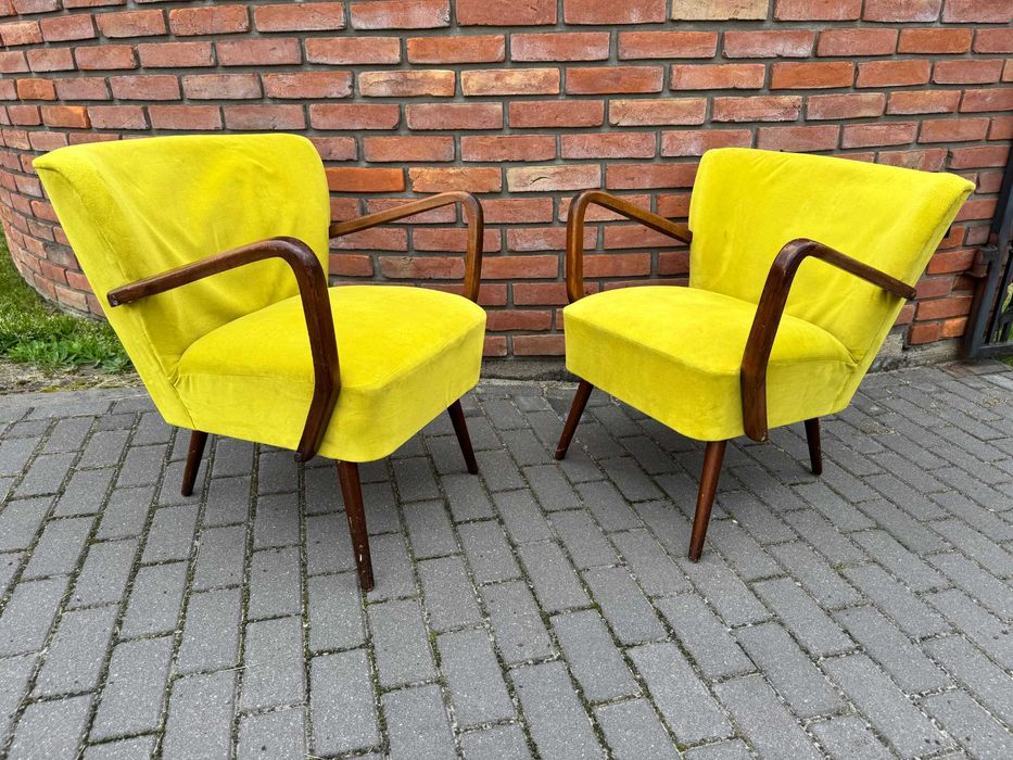 Fotel klubowy patyczak art deco vintage prl fotelik Ludwik stylowy