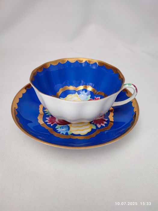 Чайный сервиз Красавица Дулево. Розовая ветка ЛФЗ