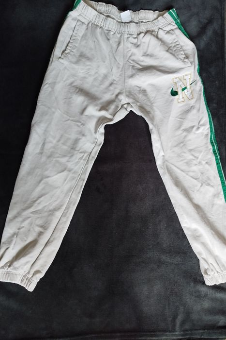 Nike University of Oregon dresy męskie L, beżowe, zielone pasy