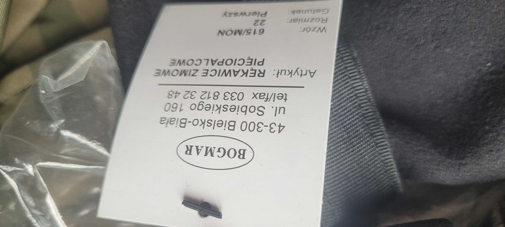 Rękawice pięciopalcowe 615/MON rozmiar 22