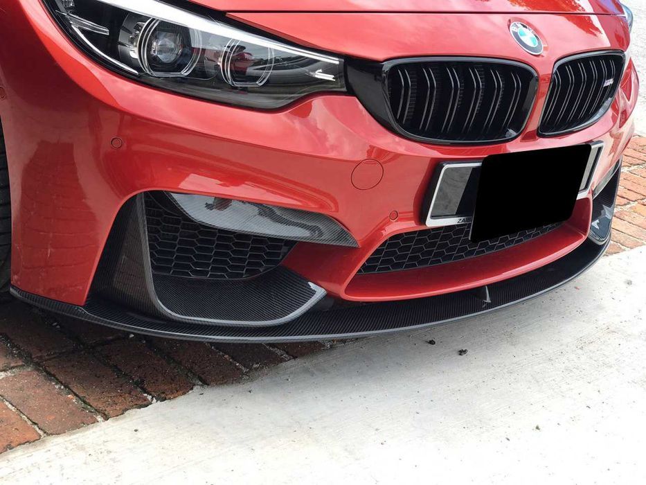 Накладки на передний бампер BMW M3 F80 / M4 F82 карбон MP Style Carbon
