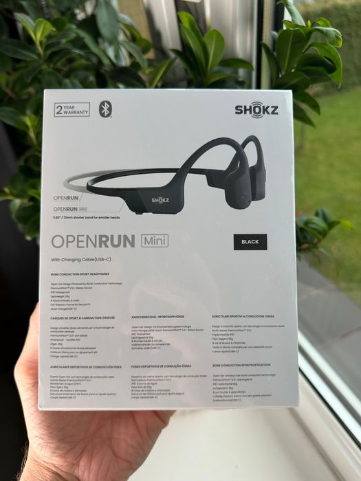 Słuchawki kostne SHOKZ OpenRun Mini Wodoodporne Czarne TOMI-TECH