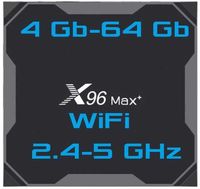 Lan 1 Gbit X96 MAX+ Plus 4gb 64gb S905X3 Смарт тв приставка Андроид 9