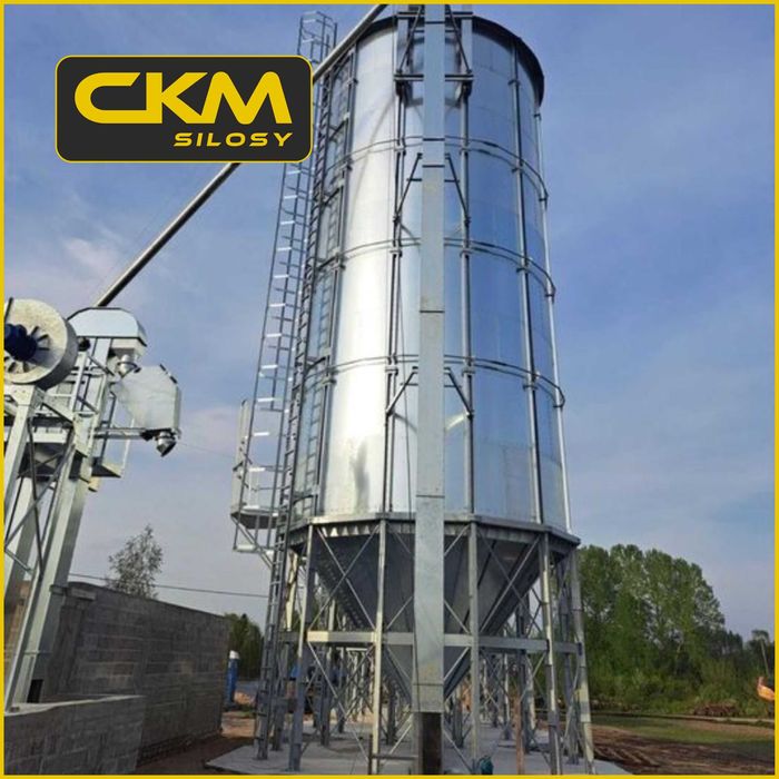 Nowy silos stalowy na paszę/zboże – różne pojemności-polski producent