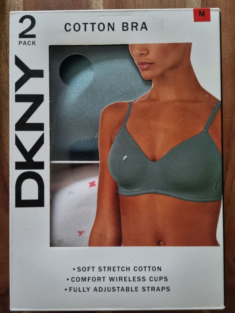 DKNY 2 bawełniane biustonosze rozmiar M