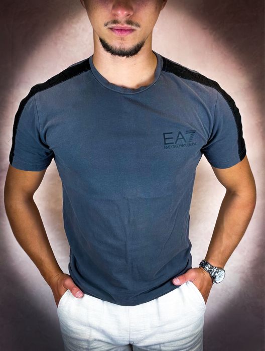 Super Gratis! Szara Męska T-shirt «Emporio Armani» Koszulka /