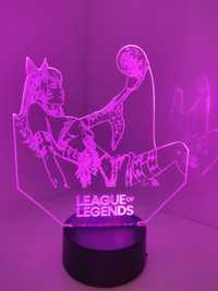 Ahri League of Legends Lampka nocna LED na pilota, PREZENT z dedykacją