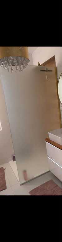 Mexen Kioto ścianka prysznicowa 100 x 200 cm, szron 8 mm, złoty
