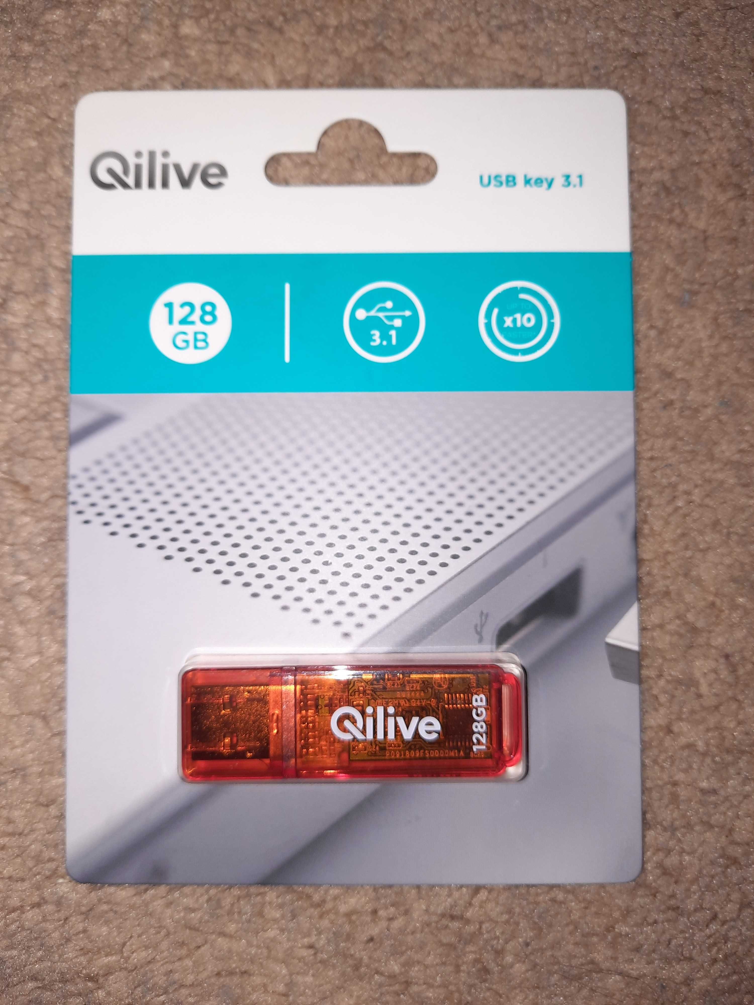 PenDrive QiLive 128 GB USB 3.1 3.0 2.0 Max 100MB/s