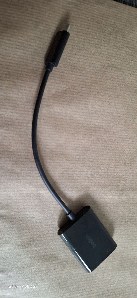 Adapter USB Typ-C - USB Typ-C/Jack 3.5mm BELKIN NPA004BTBK