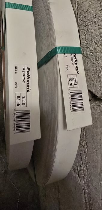 Obrzeże meblowe ABS POLKEMIC 33x0,8  biały bazowy n50g