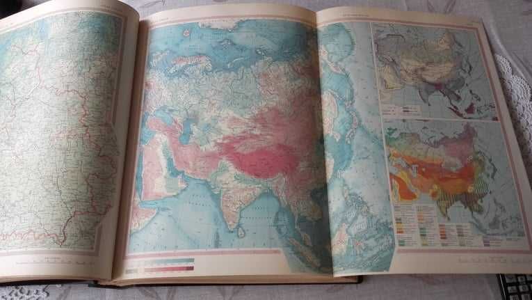 Atlas Świata 1962 PWN Służba Topograficzna Wojska Polskiego