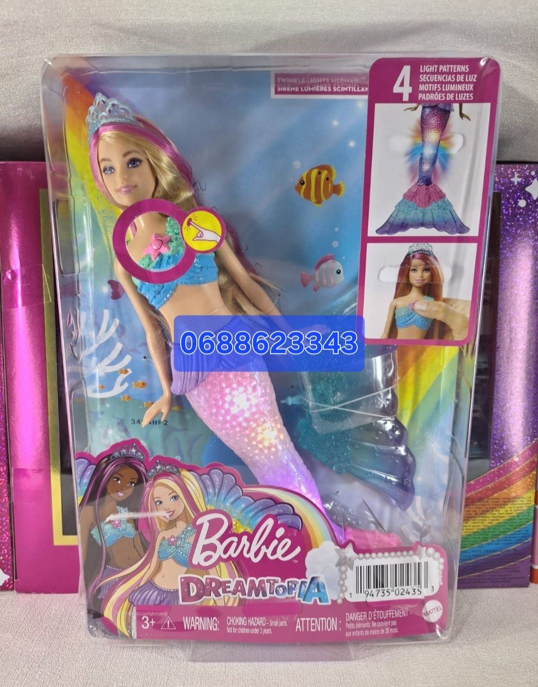 Кукла Barbie русалка Дрімтопія Dreamtopia Sparkle Light Mermaid HDJ36