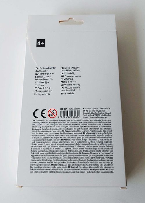 Conjunto de lápis de cera à base de óleo