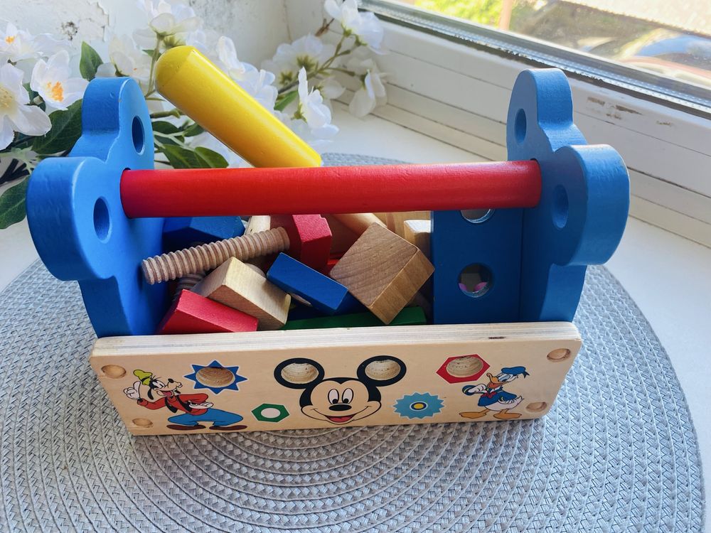 Оригінальна іграшка для розвитку Doug Mickey Mouse Wooden Tool Box Toy