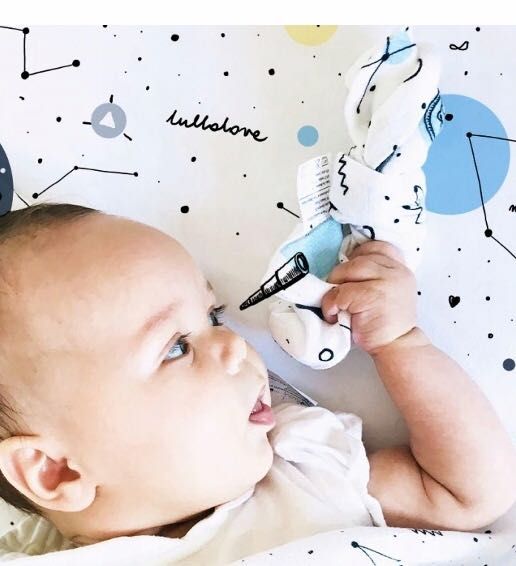 Lullalove Doudou Królik Przytulanka Space Bambusowa dla niemowlaka