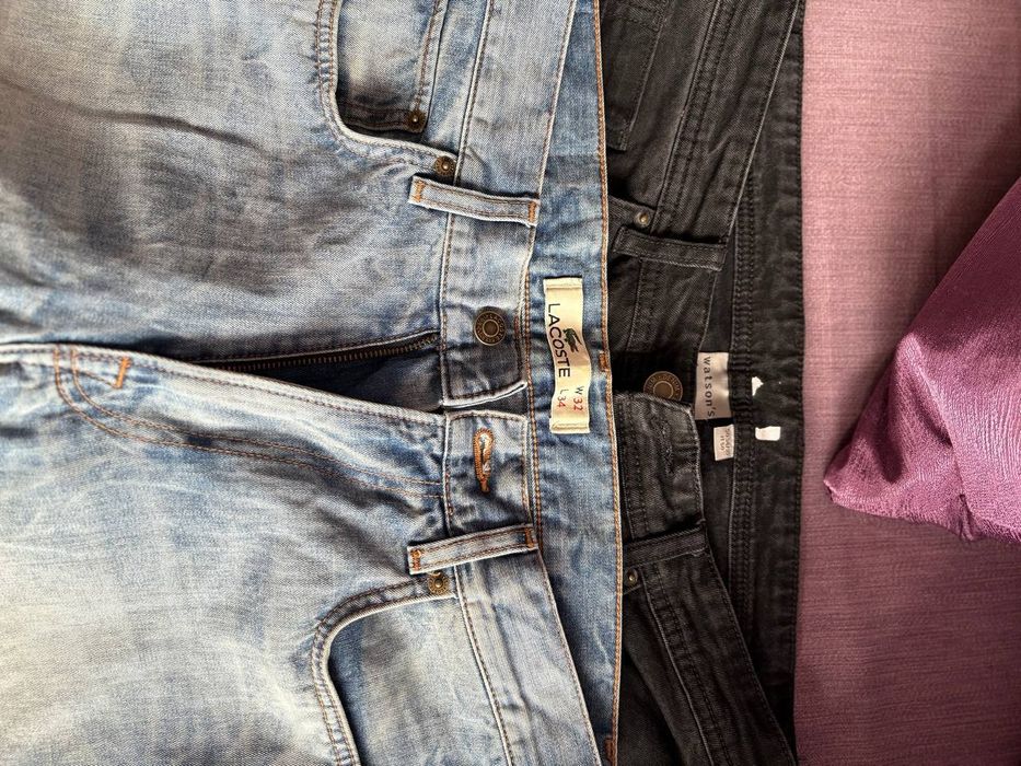 Чоловічі джинси чорні сині Lacoste