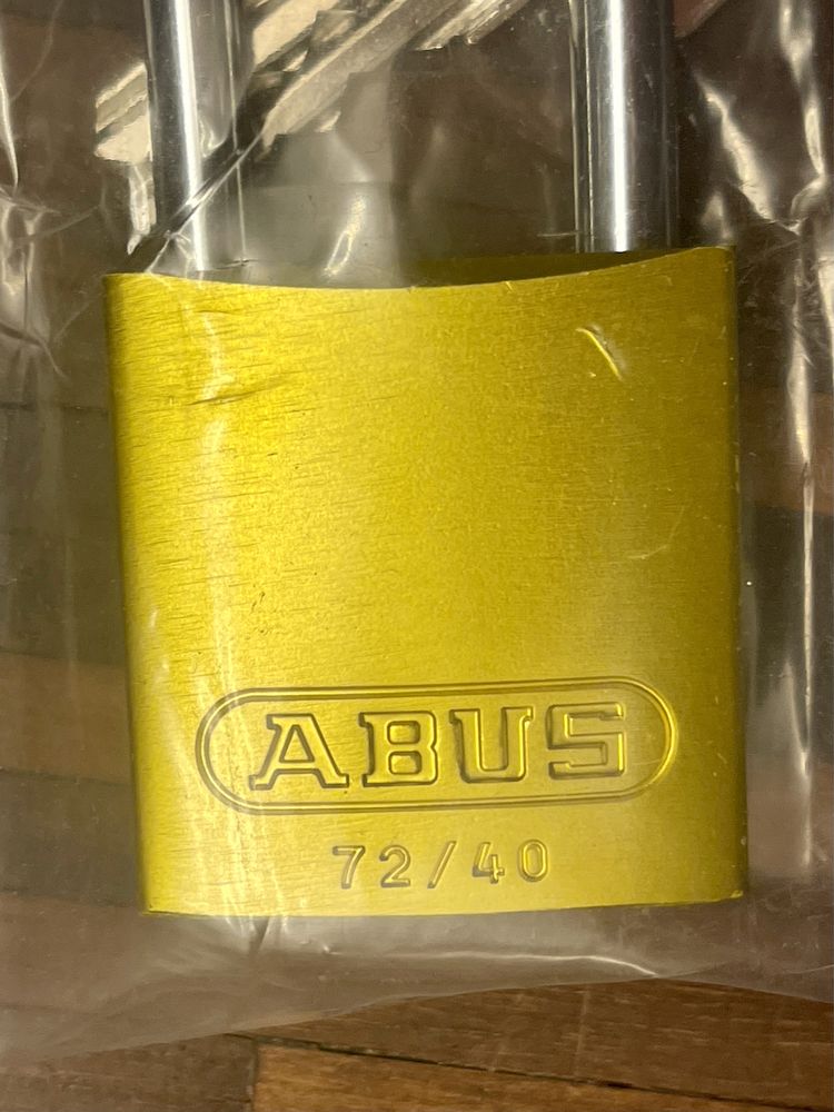 ABUS 72/40 kłódka aluminiowa żółta anodowana nowa lekka wytrzymala