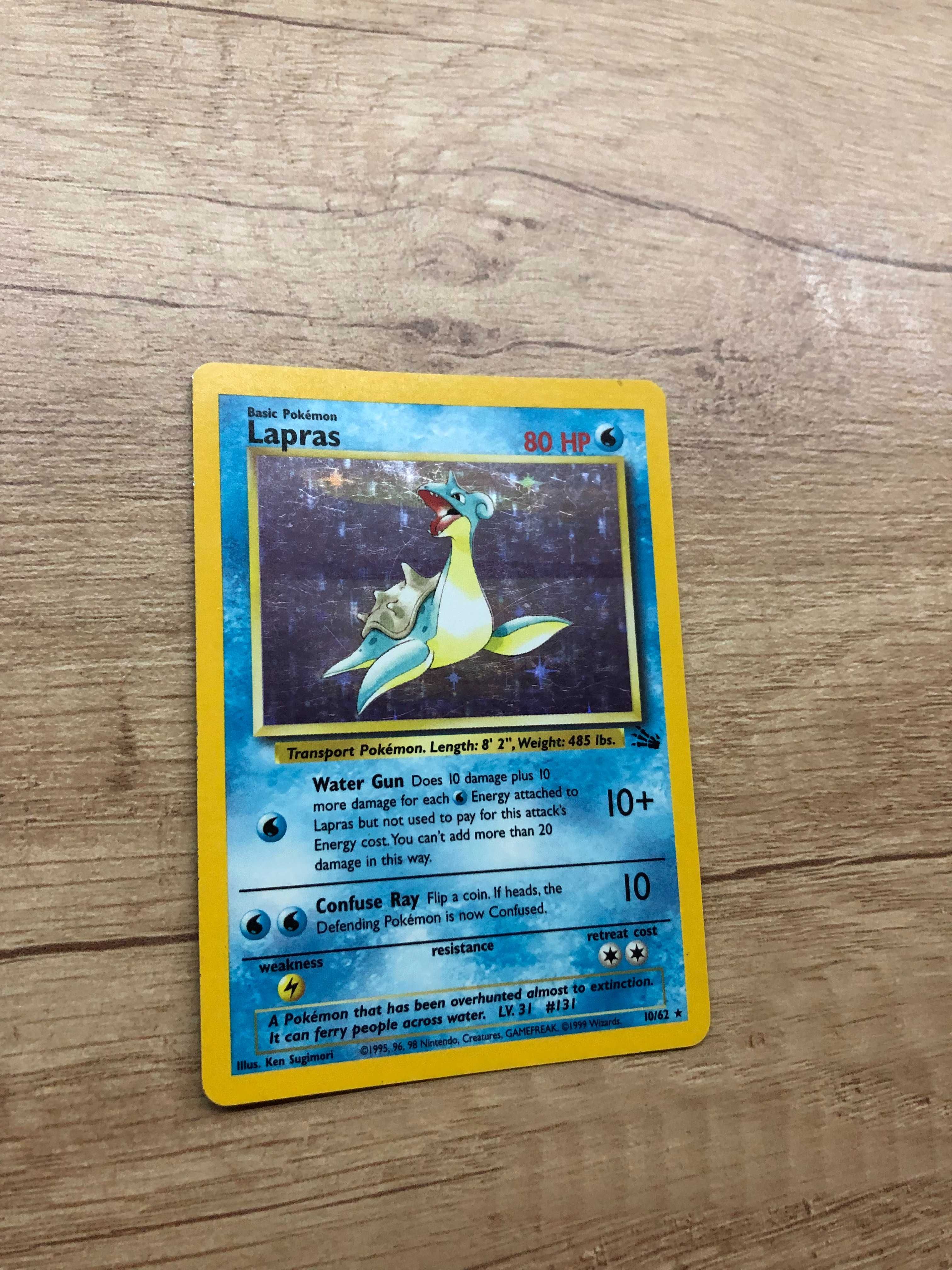 Karta Pokemon Lapras fossil 10/62