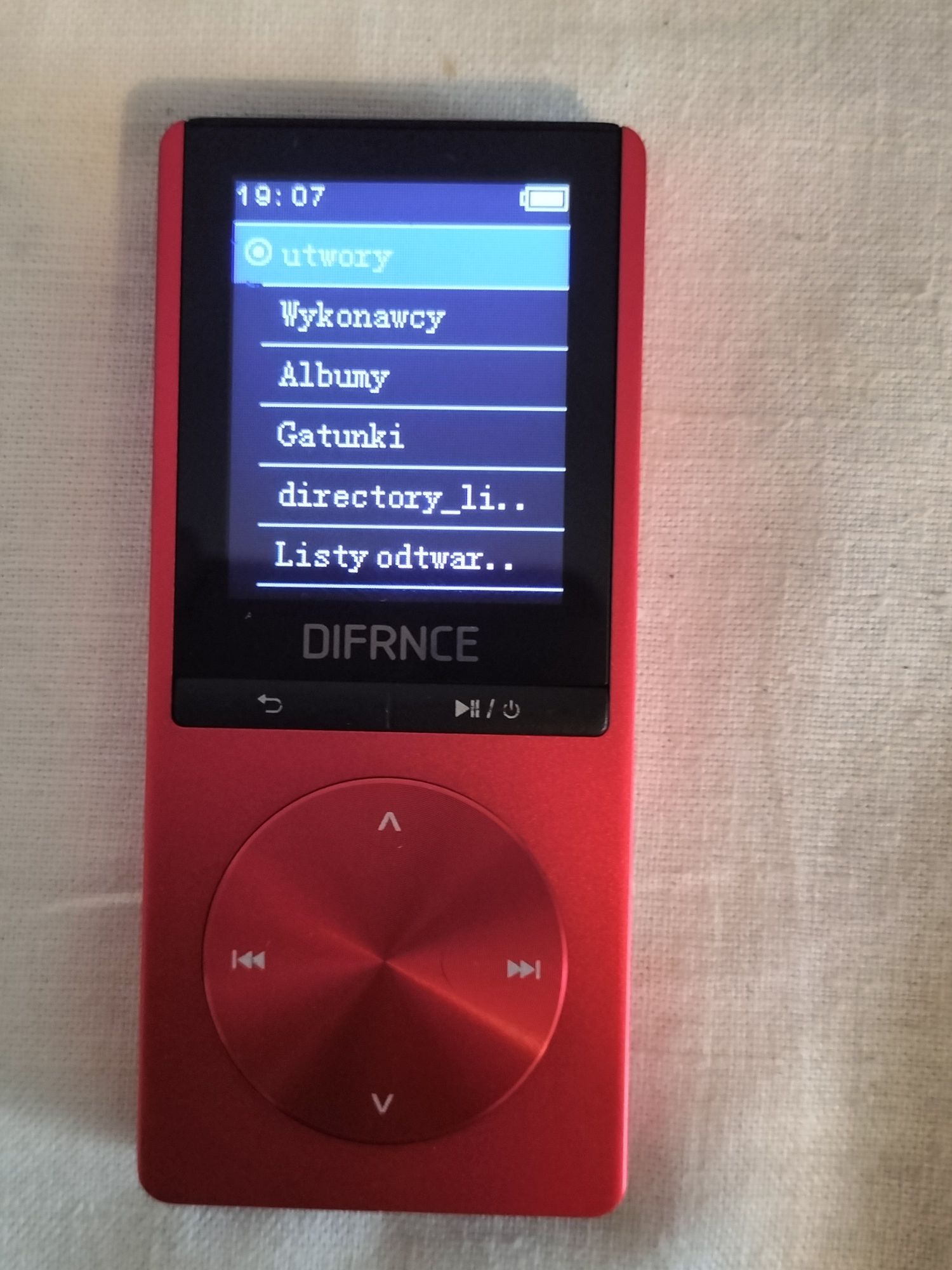 Odtwarzacz MP4 z Bluetooth Difrnce MP-1820 BT kolor czerwony