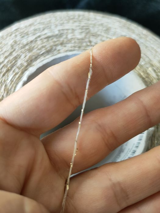 Włóczka wiskoza len Lurex