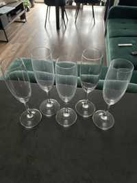 5 kieliszkow do szampana przezroczyste szkło