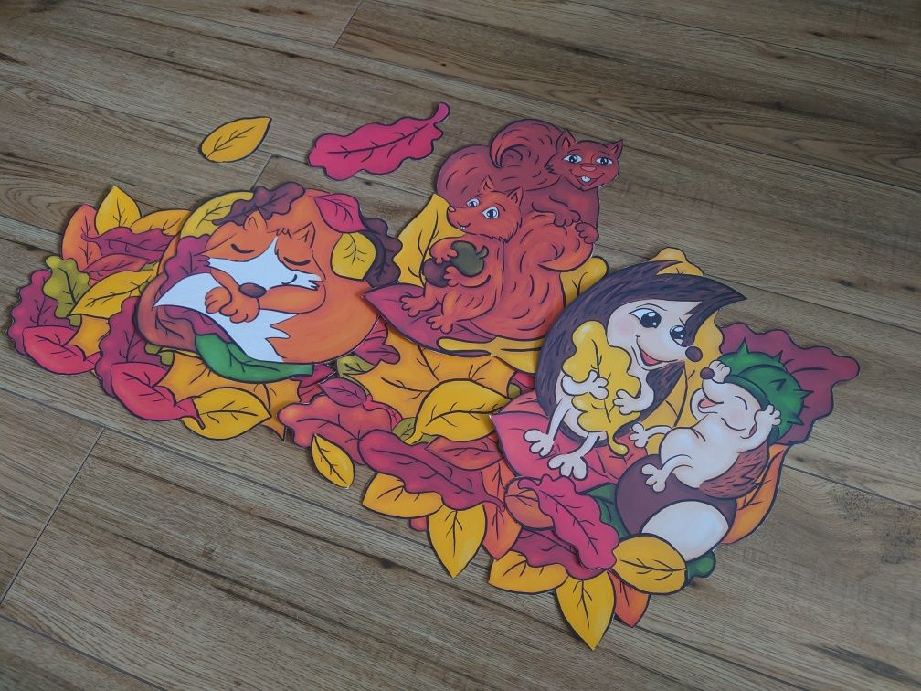 Jesienna dekoracja z papieru do przedszkola/żłobka