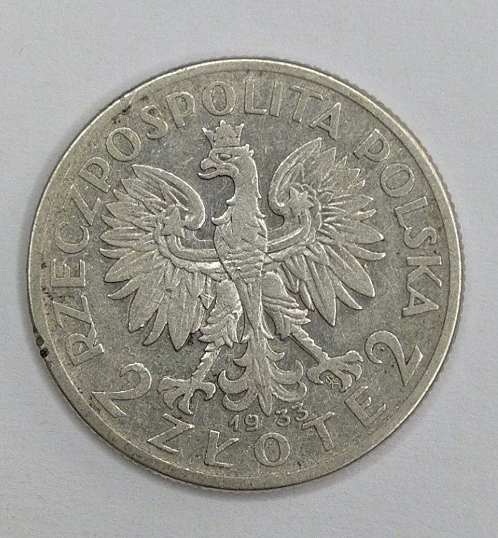 2 złote 1933, głowa kobiety