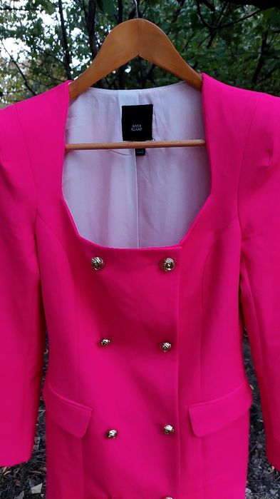 Рожева міні-сукня-блейзер (піджак) River Island. Розмір 8 (XS)