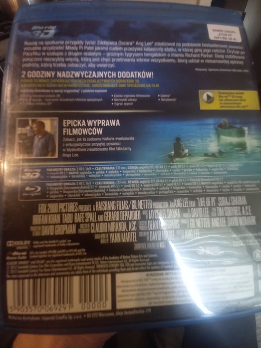 Sprzedam film 3D Życie Pi Blu ray