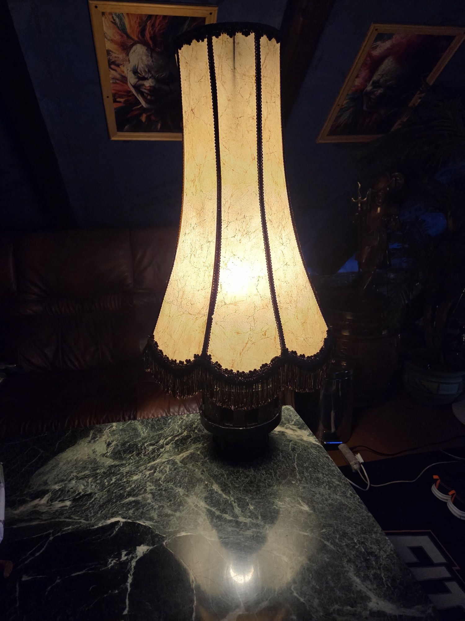 Lampa nocna drewniana