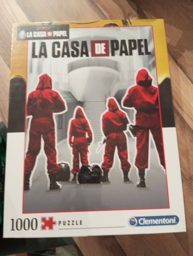 Puzzle Lá casa de papel 1000 peças, embalagem selada,