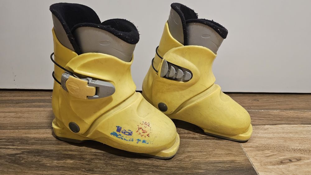 Buty narciarskie żółte używane długość wkładki 180 mm