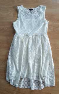 Sukienka H&M ecru rozmiar S/M