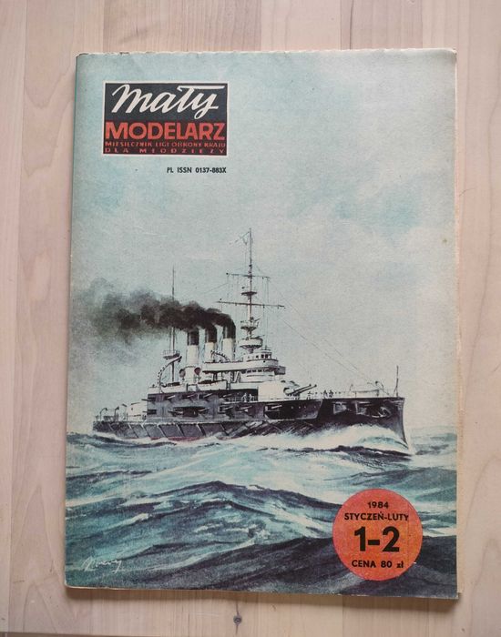 "Mały modelarz. Pancernik Potiomkin" 1-2 1984 pamiątka PRL