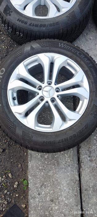 Koła alu oryg Mercedes 5x112 z oponami zima Kumho 225/60 R17, 4szt